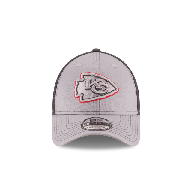 Kansas City Chiefs NFL New Era Men's Grey 39Thirty Grayed Out Neo 2 Stretch Fit Hat