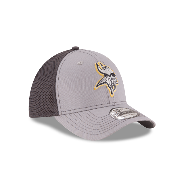 Minnesota Vikings NFL New Era Men's Grey 39Thirty Grayed Out Neo 2 Stretch Fit Hat