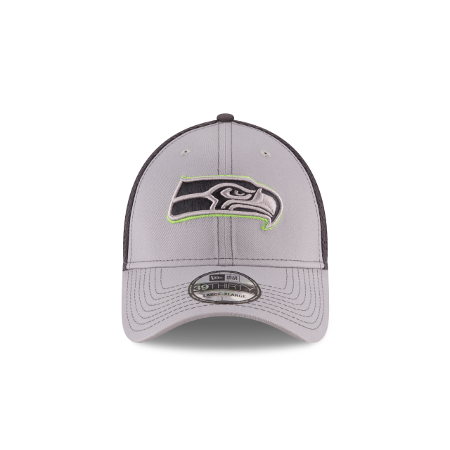 Seattle Seahawks NFL New Era Men's Grey 39Thirty Grayed Out Neo 2 Stretch Fit Hat