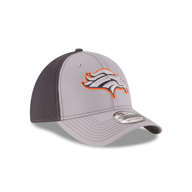 Denver Broncos NFL New Era Men's Grey 39Thirty Grayed Out Neo 2 Stretch Fit Hat