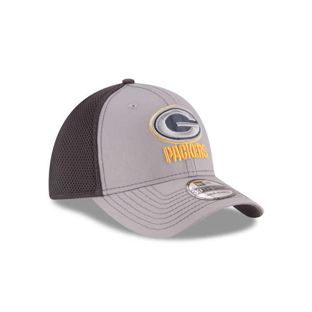 Green Bay Packers NFL New Era Casquette extensible grise 39Thirty Greyed Out Neo 2 pour hommes