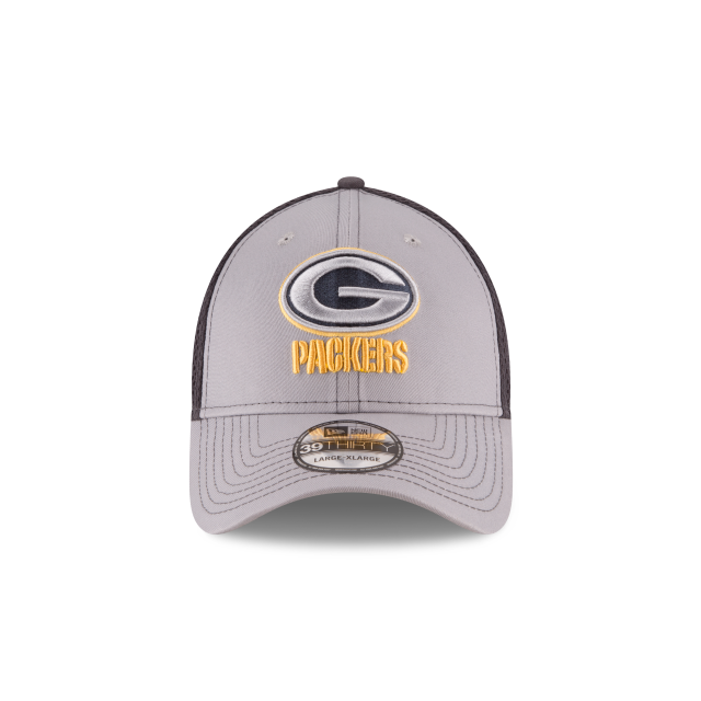 Green Bay Packers NFL New Era Men's Grey 39Thirty Grayed Out Neo 2 Stretch Fit Hat