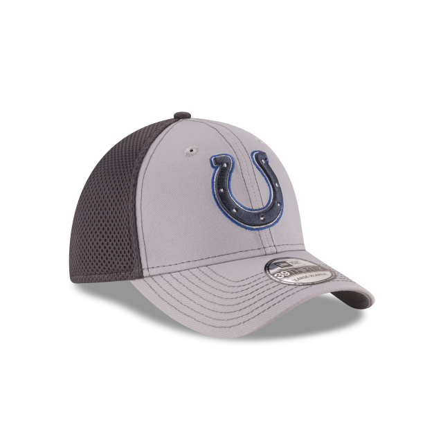 Indianapolis Colts NFL New Era Men's Grey 39Thirty Grayed Out Neo 2 Stretch Fit Hat