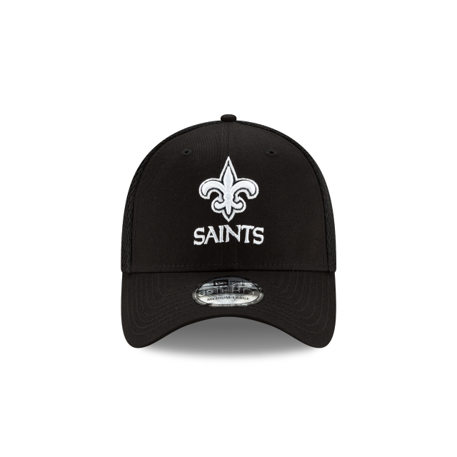 New Orleans Saints NFL New Era Men's Black/White 39Thirty Neo Stretch Fit Hat
