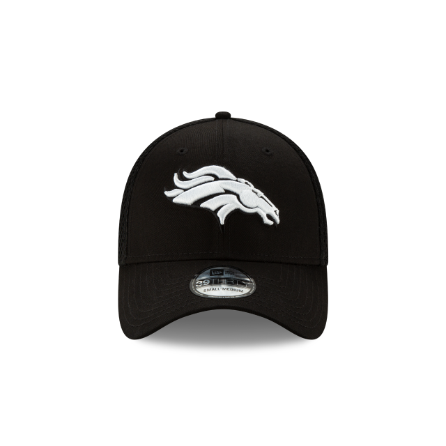 Denver Broncos NFL New Era Casquette extensible 39Thirty Neo noir/blanc pour hommes