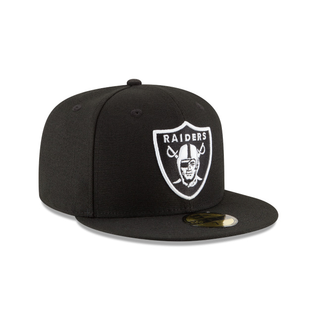 Las Vegas Raiders NFL New Era Casquette ajustée de base noire/blanche 59Fifty League pour hommes