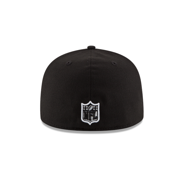 Las Vegas Raiders NFL New Era Men's Black/White 59Fifty League Basic Fitted Hat