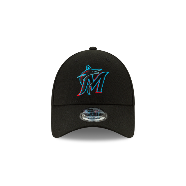 Casquette réglable noire 9Forty League Miami Marlins MLB New Era pour hommes