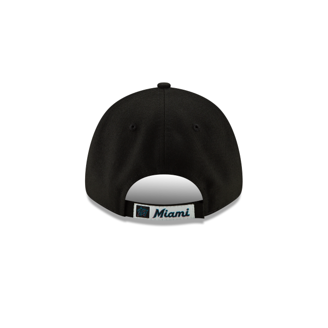 Casquette réglable noire 9Forty League Miami Marlins MLB New Era pour hommes