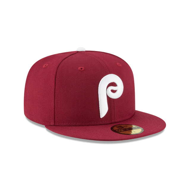 Philadelphia Phillies MLB New Era Men's Burgundy 59Fifty Cooperstown 1970 Wool Fitted Hat