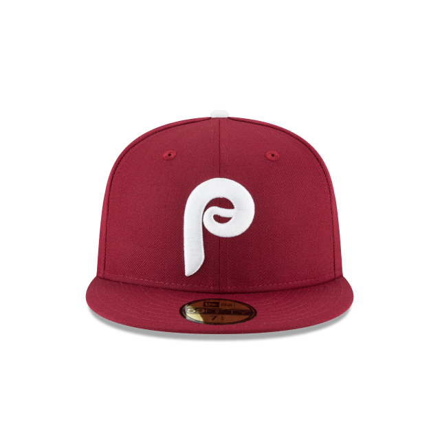 Philadelphia Phillies MLB New Era Men's Burgundy 59Fifty Cooperstown 1970 Wool Fitted Hat