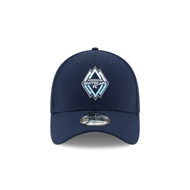 Vancouver Whitecaps MLS New Era pour hommes - Casquette classique extensible bleu marine 39Thirty Team