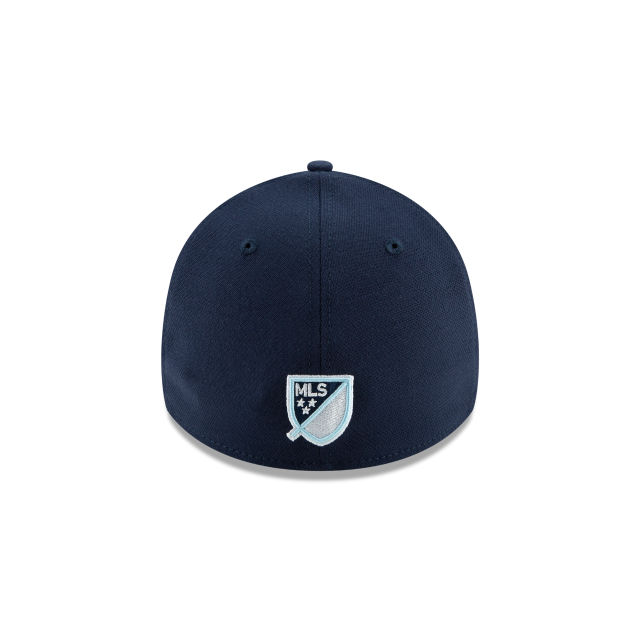 Vancouver Whitecaps MLS New Era pour hommes - Casquette classique extensible bleu marine 39Thirty Team