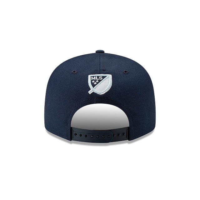 Vancouver Whitecaps MLS New Era pour hommes, bleu marine 9Fifty Team Color Basic Snapback