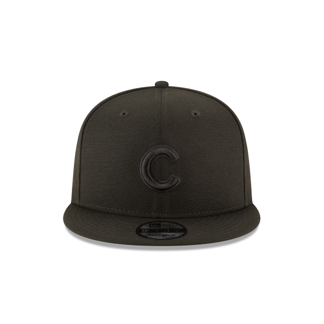 Chicago Cubs MLB New Era Men's Black on Black 9Fifty Snapback