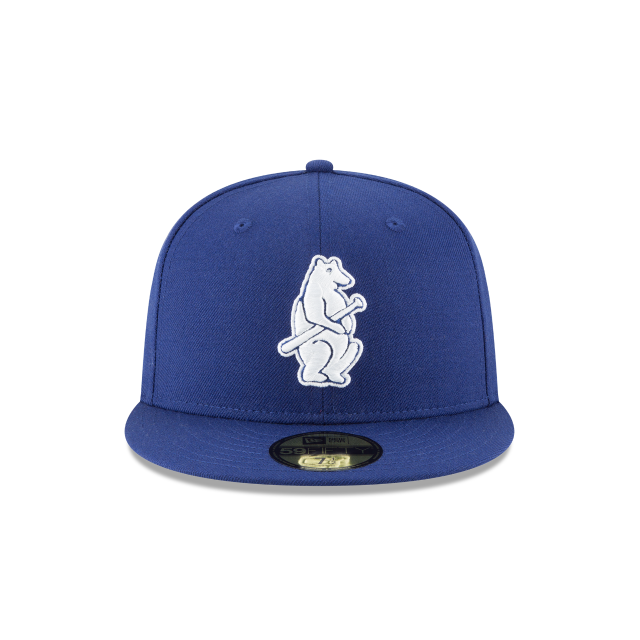 Chicago Cubs MLB New Era Casquette ajustée en laine bleu royal 59Fifty 1914 Cooperstown pour hommes 