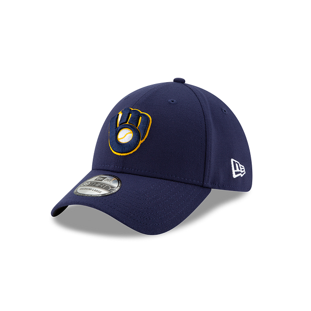 Milwaukee Brewers MLB New Era Men's Navy 39Thirty Team Classic Alternate Stretch Fit Hat
