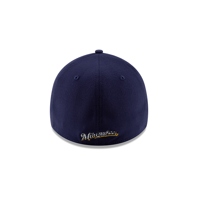 Milwaukee Brewers MLB New Era Casquette bleu marine 39Thirty Team Classic Alternate Stretch Fit pour hommes