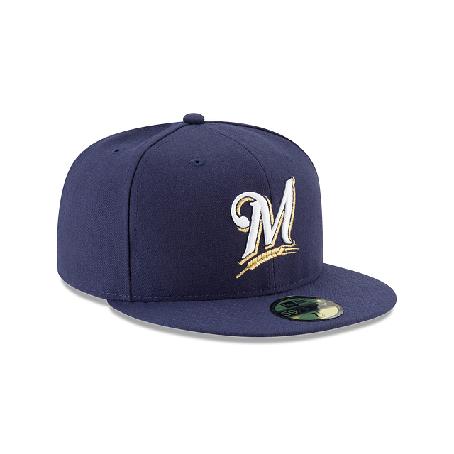 Milwaukee Brewers MLB New Era Men's Navy 59Fifty Authentic Collection 2017 Fitted Hat