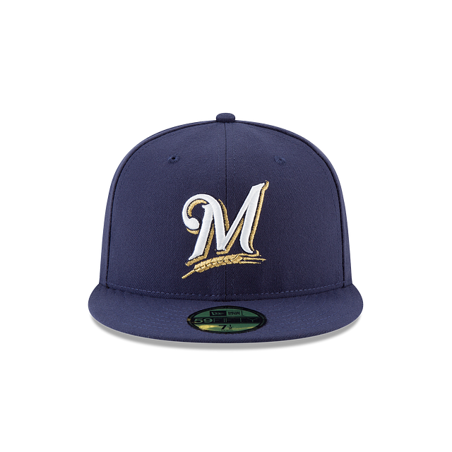 Milwaukee Brewers MLB New Era Men's Navy 59Fifty Authentic Collection 2017 Fitted Hat