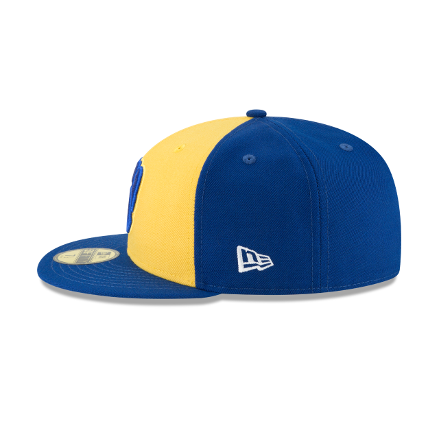 Milwaukee Brewers MLB New Era Men's Royal / Yellow 59Fifty 1978 Cooperstown Wool Fitted Hat