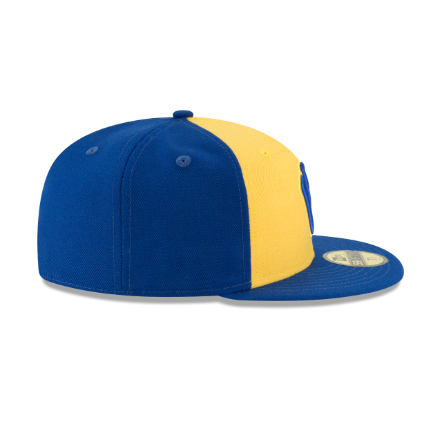 Milwaukee Brewers MLB New Era Men's Royal / Yellow 59Fifty 1978 Cooperstown Wool Fitted Hat
