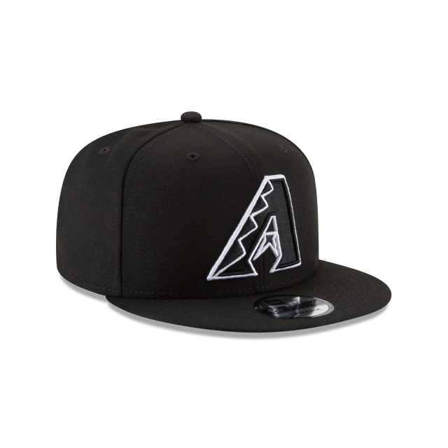 Casquette Snapback 9Fifty Basic MLB New Era pour homme, noire et blanche, des Diamondbacks de l'Arizona