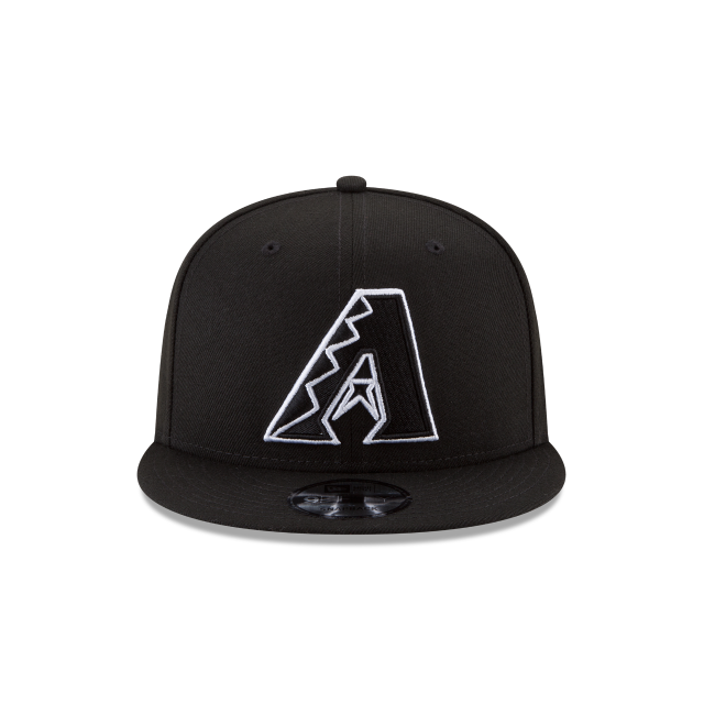 Casquette Snapback 9Fifty Basic MLB New Era pour homme, noire et blanche, des Diamondbacks de l'Arizona