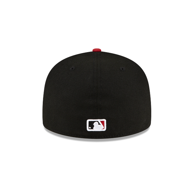 Casquette ajustée pour homme Arizona Diamondbacks MLB New Era 59Fifty Authentic Collection 2024 Road noire/rouge