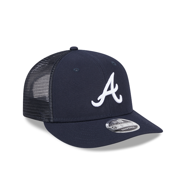 Atlanta Braves MLB New Era Men's Navy 9Fifty Low Profile Trucker Snapback