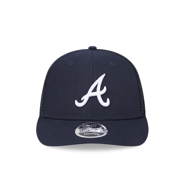 Atlanta Braves MLB New Era Men's Navy 9Fifty Low Profile Trucker Snapback