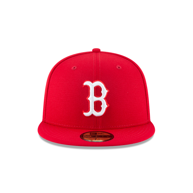 Casquette ajustée basique 59Fifty rouge écarlate pour homme des Red Sox de Boston MLB New Era