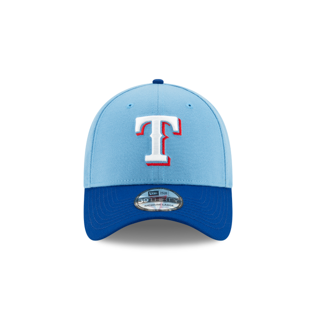 Texas Rangers MLB New Era Men's Light Blue 39Thirty Team Classic Alternate 2 Stretch Fit Hat