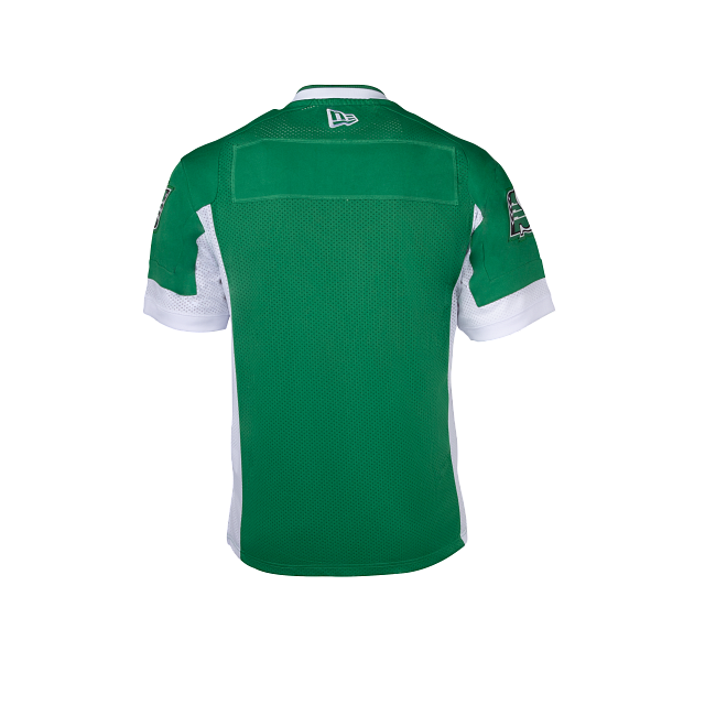 Maillot réplique à domicile vert pour homme des Roughriders de la Saskatchewan CFL New Era