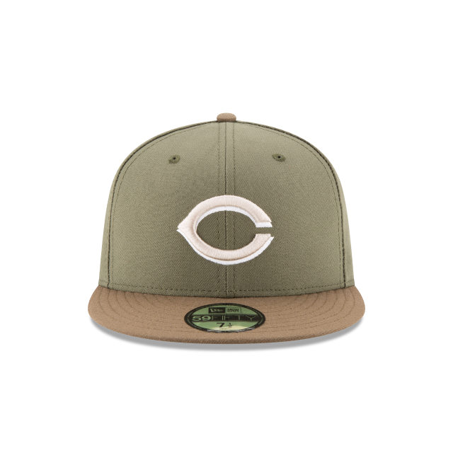 Cincinnati Reds MLB New Era Men's Olive 59Fifty Authentic Collection Alternate 2 Fitted Hat