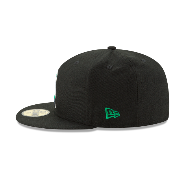 Boston Celtics NBA New Era Men's Black 59Fifty Alternate Fitted Hat