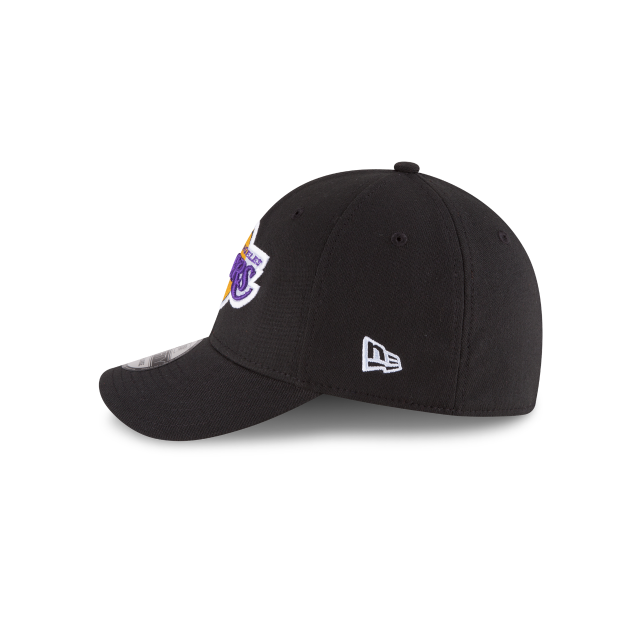 Los Angeles Lakers NBA New Era Men's Black 39Thirty Team Classic Stretch Fit Hat