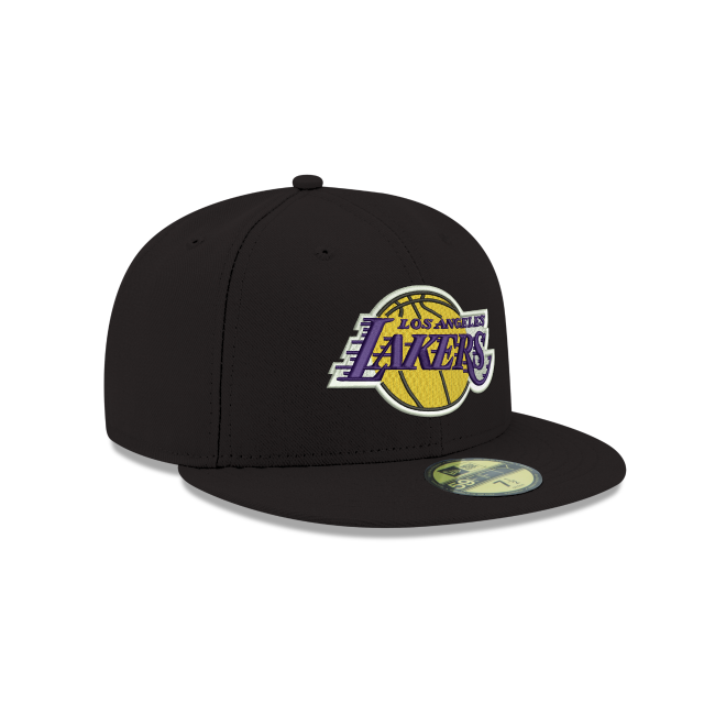 Casquette ajustée 59Fifty noire pour homme des Los Angeles Lakers NBA New Era