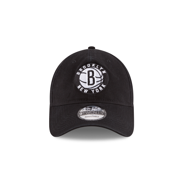 Brooklyn Nets NBA New Era Men's Black 9Twenty Core Classic Adjustable Hat