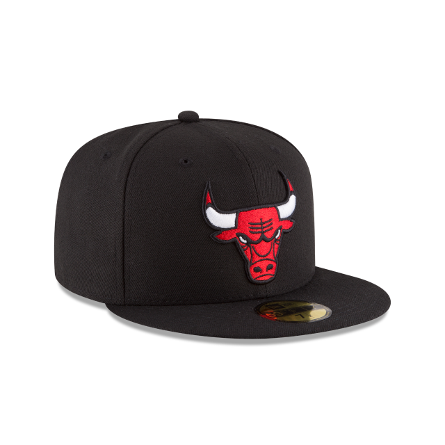 Chicago Bulls NBA New Era Men's Black 59Fifty Alternate Fitted Hat