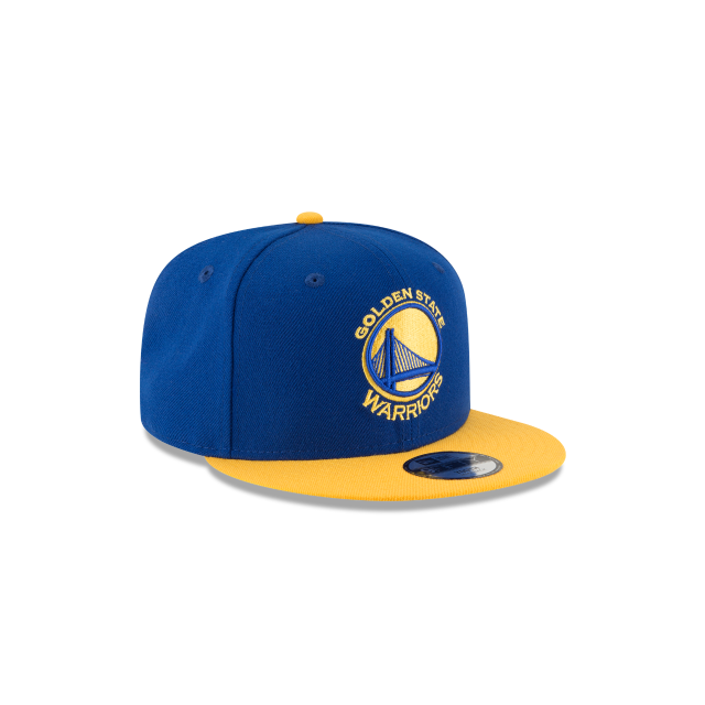 Casquette Snapback bicolore NBA New Era pour jeunes Golden State Warriors Royal/Jaune 9Fifty