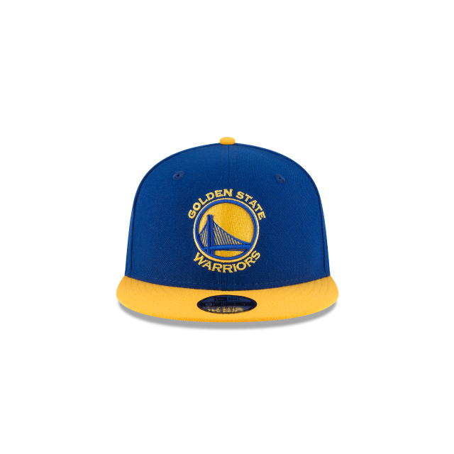 Casquette Snapback bicolore NBA New Era pour jeunes Golden State Warriors Royal/Jaune 9Fifty