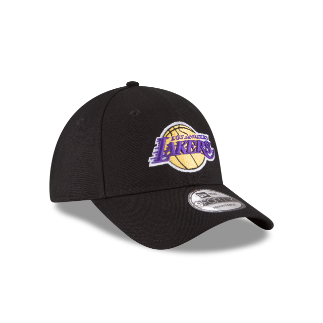 Los Angeles Lakers NBA New Era Men's Black 9Forty The League Adjustable Hat