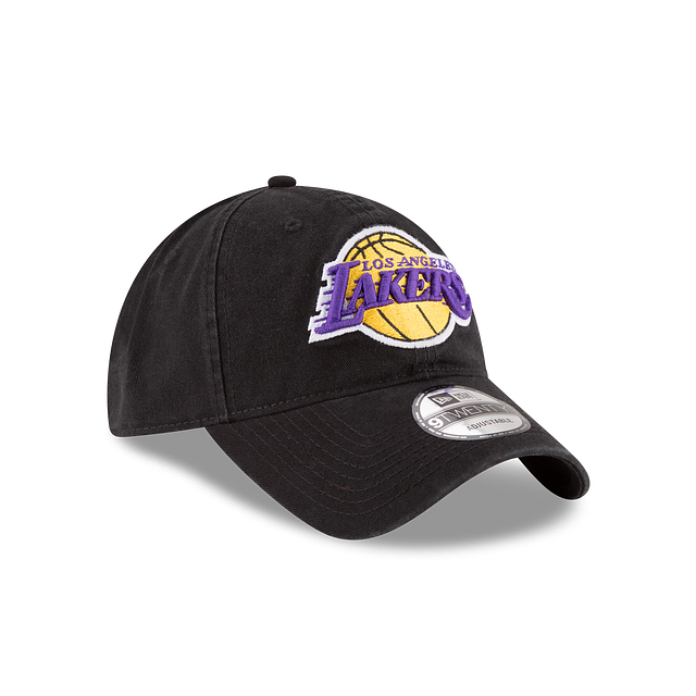 Los Angeles Lakers NBA New Era Men's Black 9Twenty Core Classic Adjustable Hat