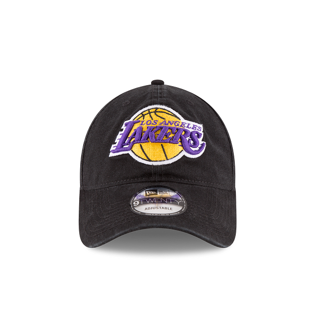 Los Angeles Lakers NBA New Era Men's Black 9Twenty Core Classic Adjustable Hat