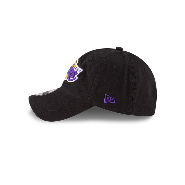 Los Angeles Lakers NBA New Era Men's Black 9Twenty Core Classic Adjustable Hat