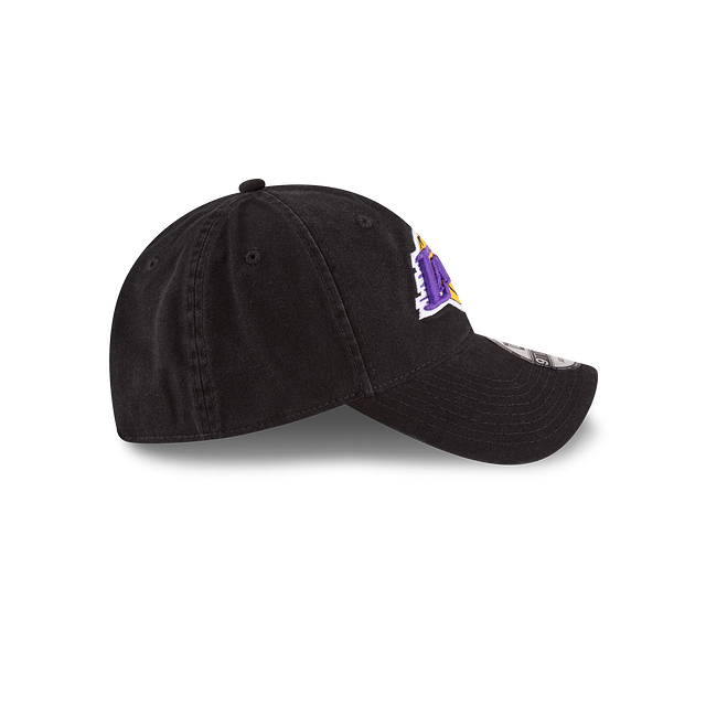 Los Angeles Lakers NBA New Era Men's Black 9Twenty Core Classic Adjustable Hat