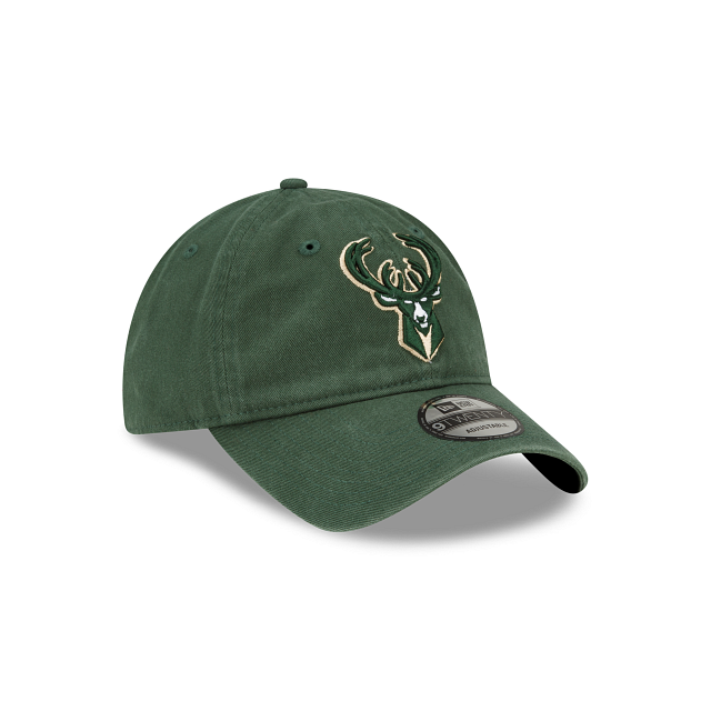 Milwaukee Bucks NBA New Era Men's Green 9Twenty Core Classic Adjustable Hat