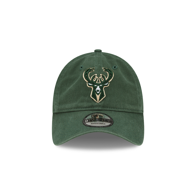 Milwaukee Bucks NBA New Era Men's Green 9Twenty Core Classic Adjustable Hat