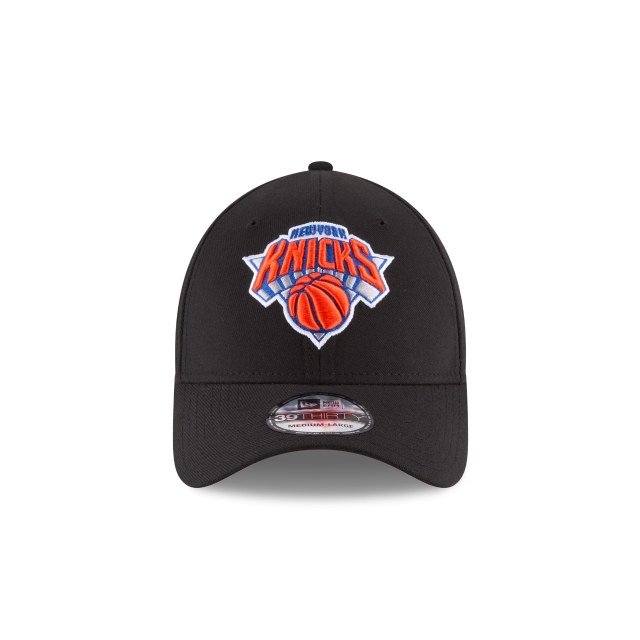 New York Knicks NBA New Era Men's Black 39Thirty Team Classic Stretch Fit Hat